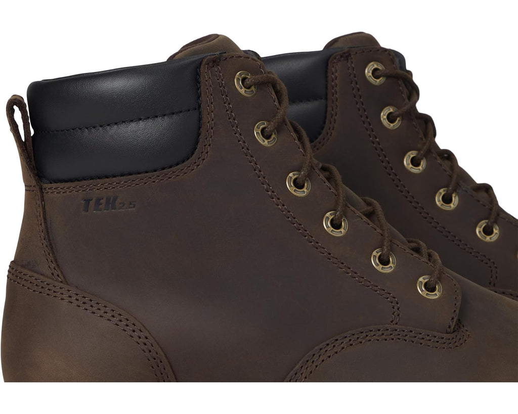 Men's L.L.Bean Bucksport Work Boot Plain Toe Waterproof Coffee Bean
