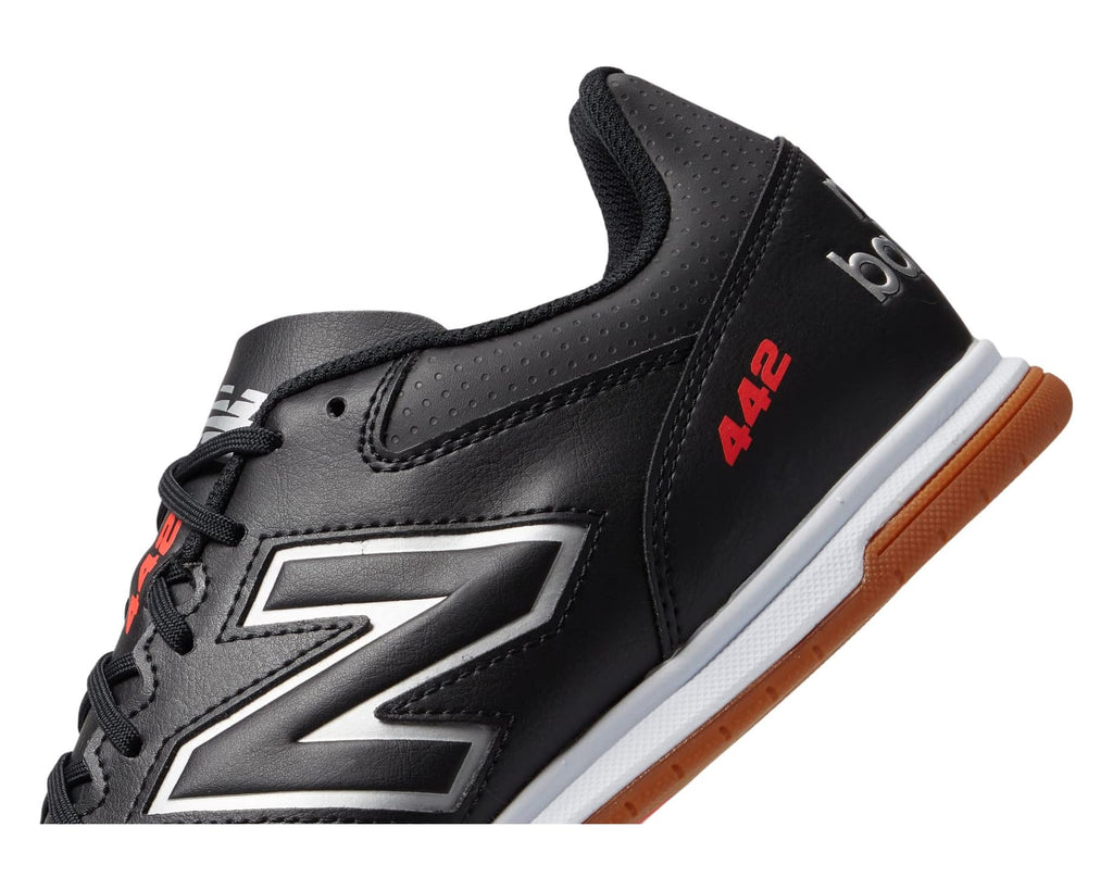 Men's New Balance 442 V2 Team IN Soccer Cleats Black/White