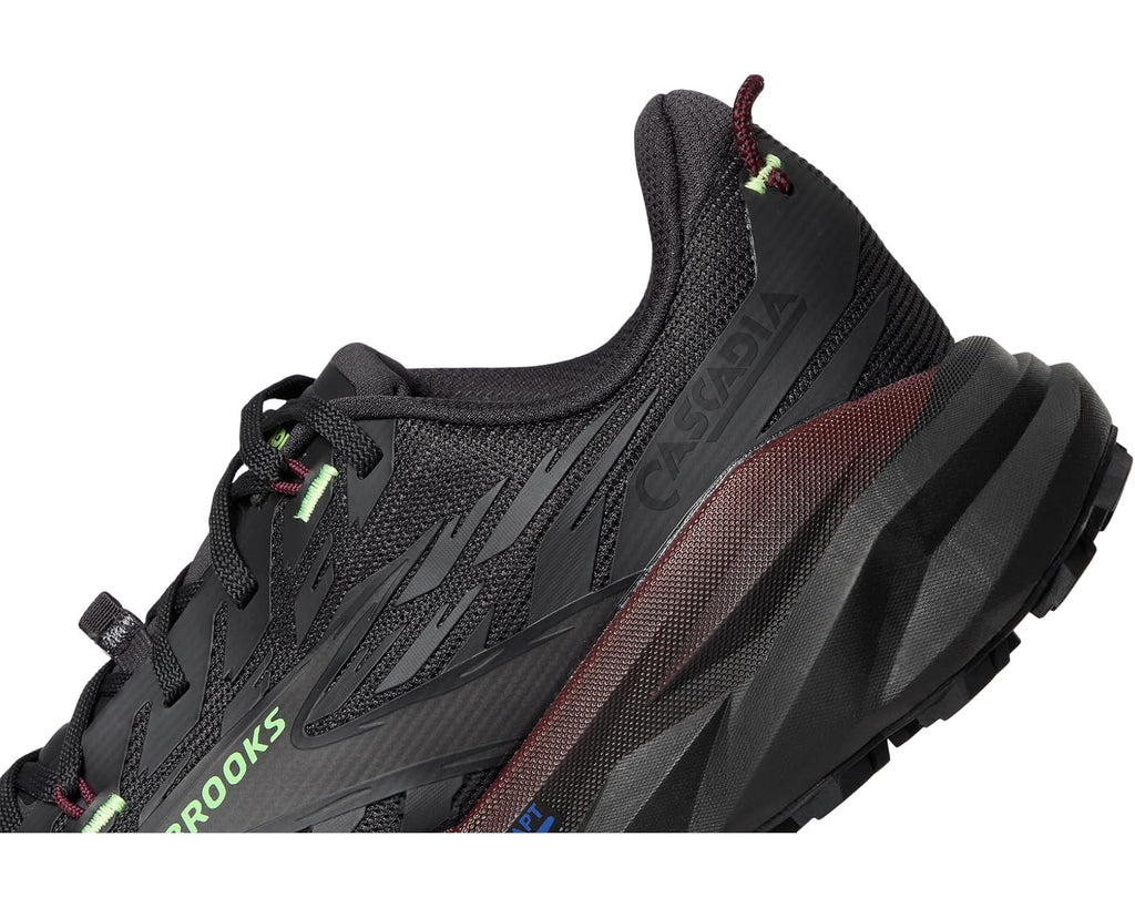 Men's Brooks Cascadia 19 Phantom/Rum Raisin/Green