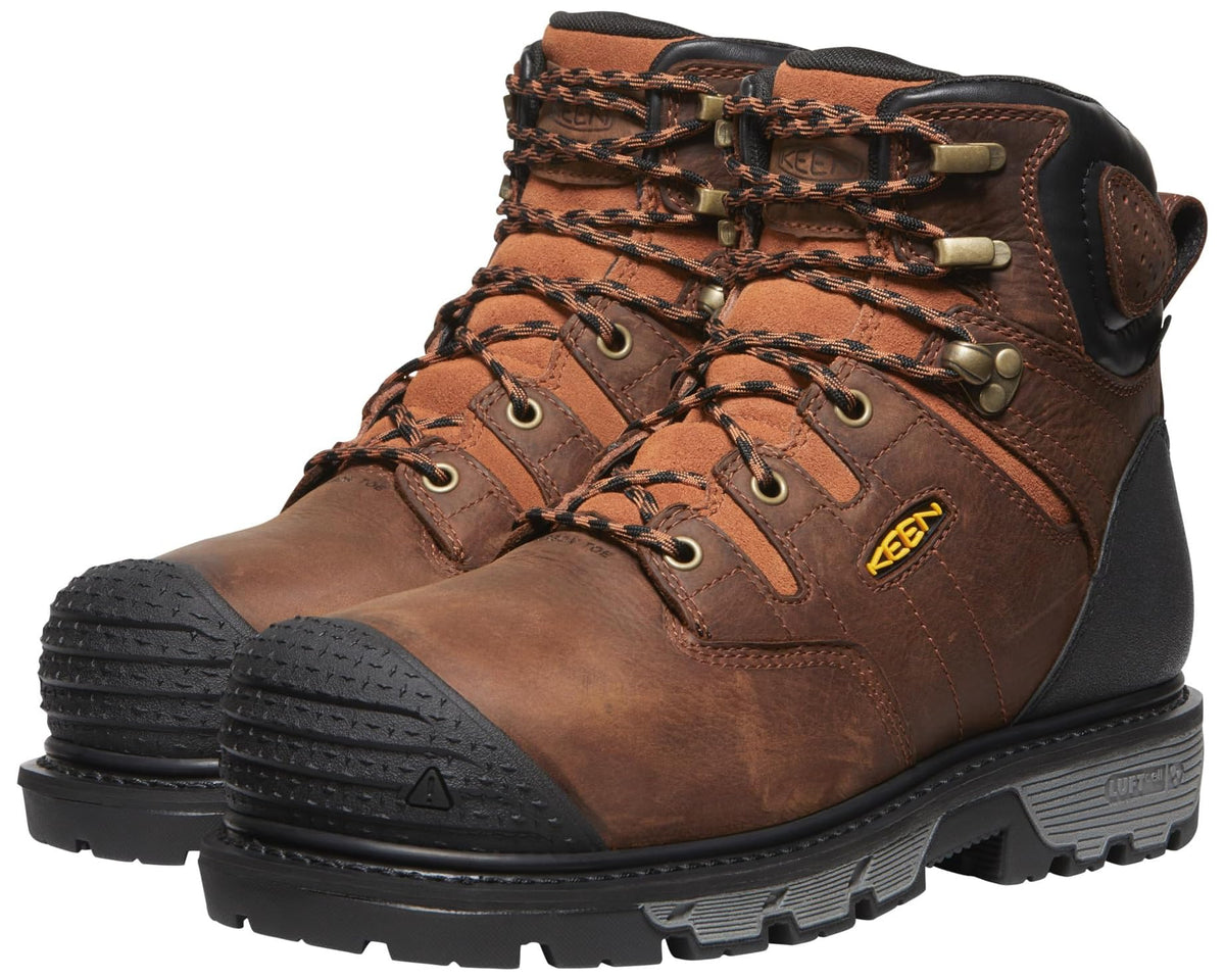 Men's KEEN Utility Camden 6 Waterproof Internal Met (Comp Toe) Leather Brown/Black