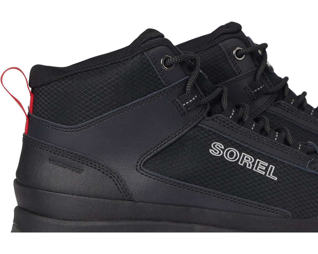Men's SOREL Outing Nw Sneaker Mid Waterproof Black/Black