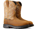 Men's Ariat WorkHog XT Waterproof Carbon Toe Work Boots Distressed Brown