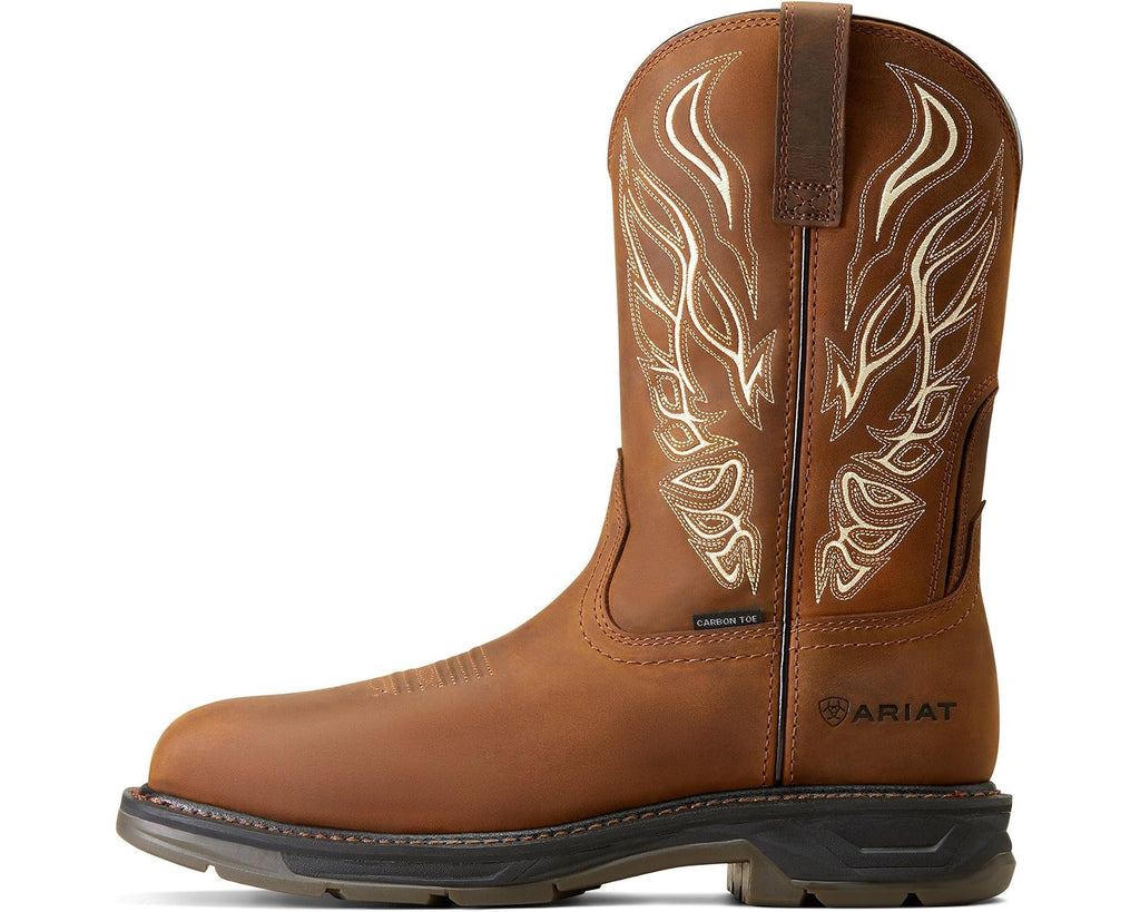 Men's Ariat WorkHog XT Phoenix Carbon Toe Work Boots Distressed Brown