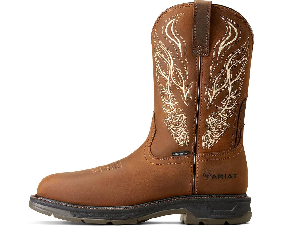 Men's Ariat WorkHog XT Phoenix Carbon Toe Work Boots Distressed Brown