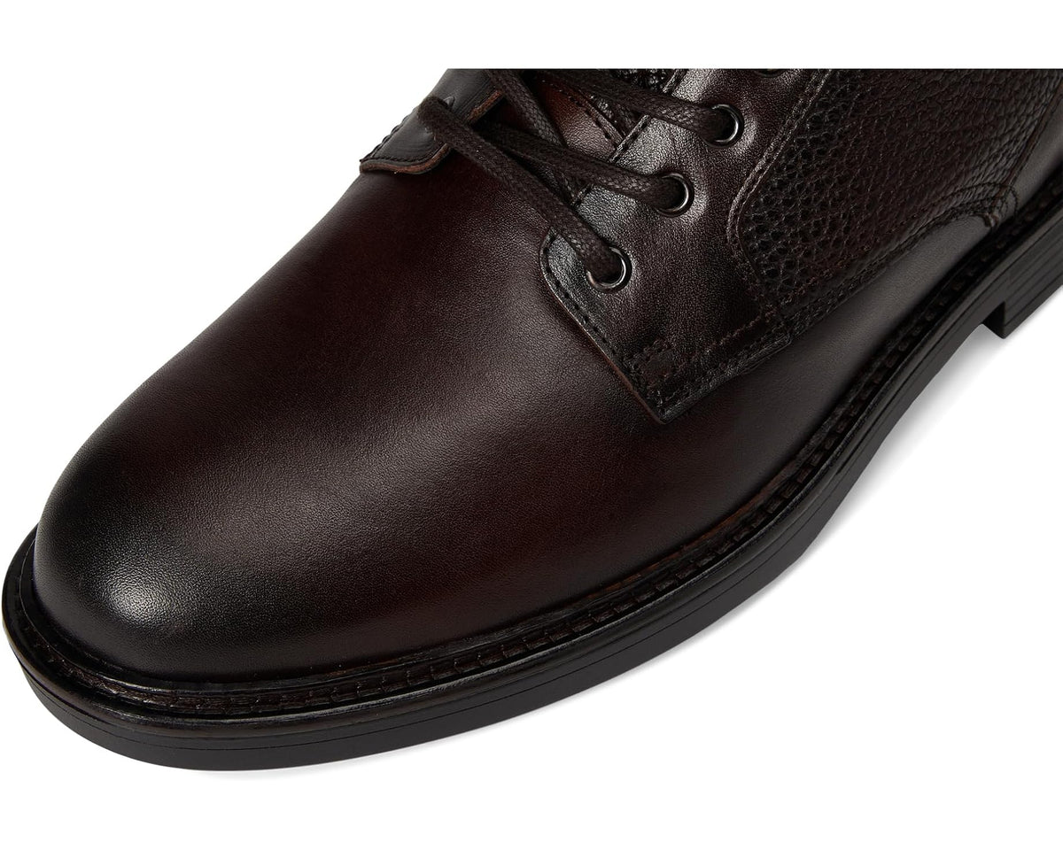 Men's Johnston & Murphy Collection Latham Plain Toe Shearling Boots Dark Brown European Calfskin/Shearling