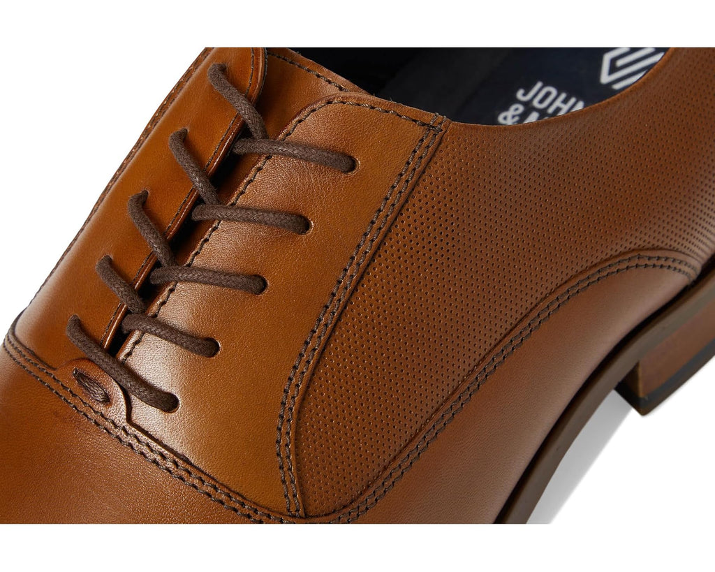 Men's Johnston & Murphy Landry Embossed Cap Toe Tan Full Grain