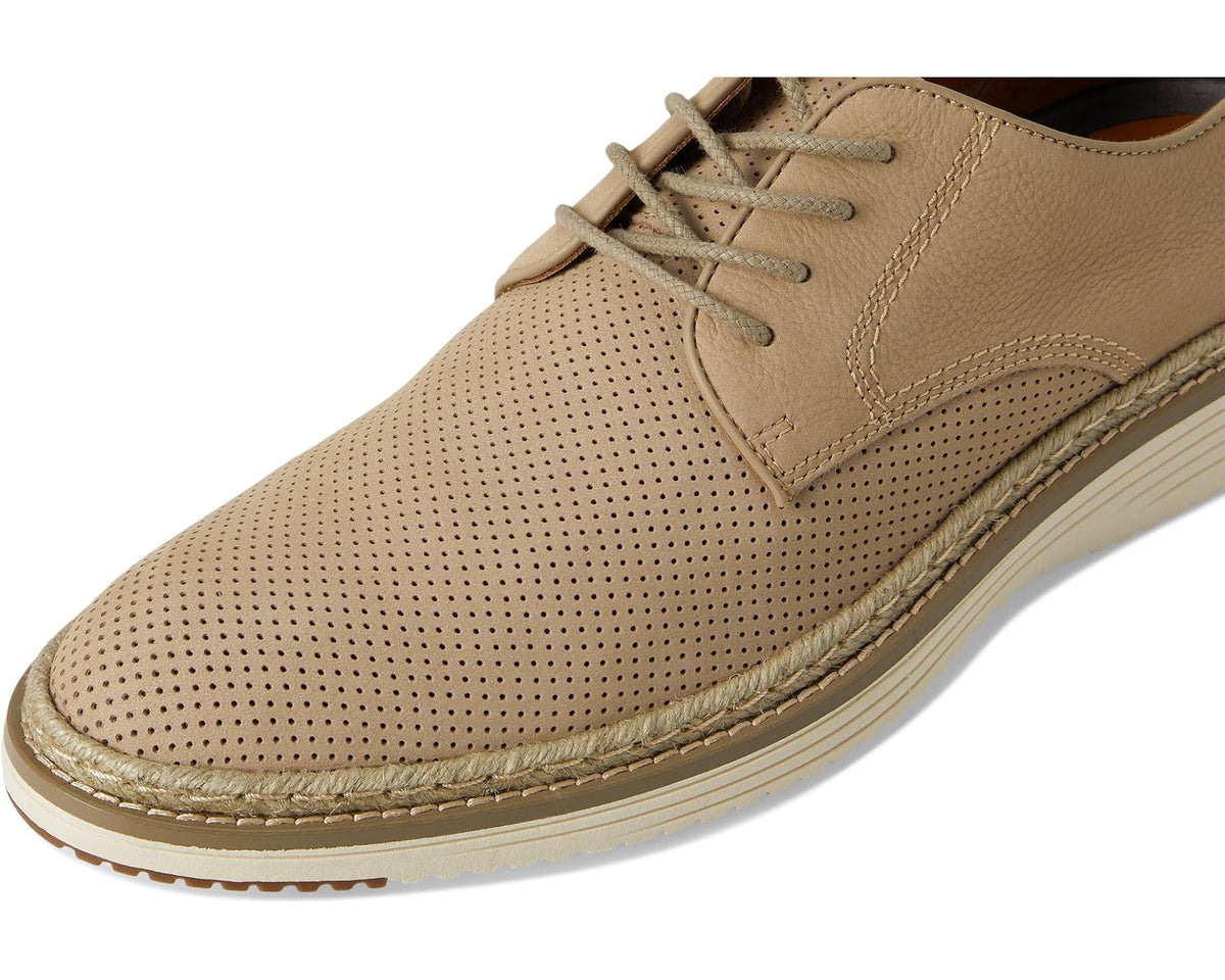 Men's Johnston & Murphy Upton Perfed Plain Toe Taupe