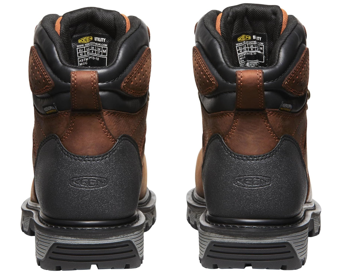 Men's KEEN Utility Camden 6 Waterproof Internal Met (Comp Toe) Leather Brown/Black